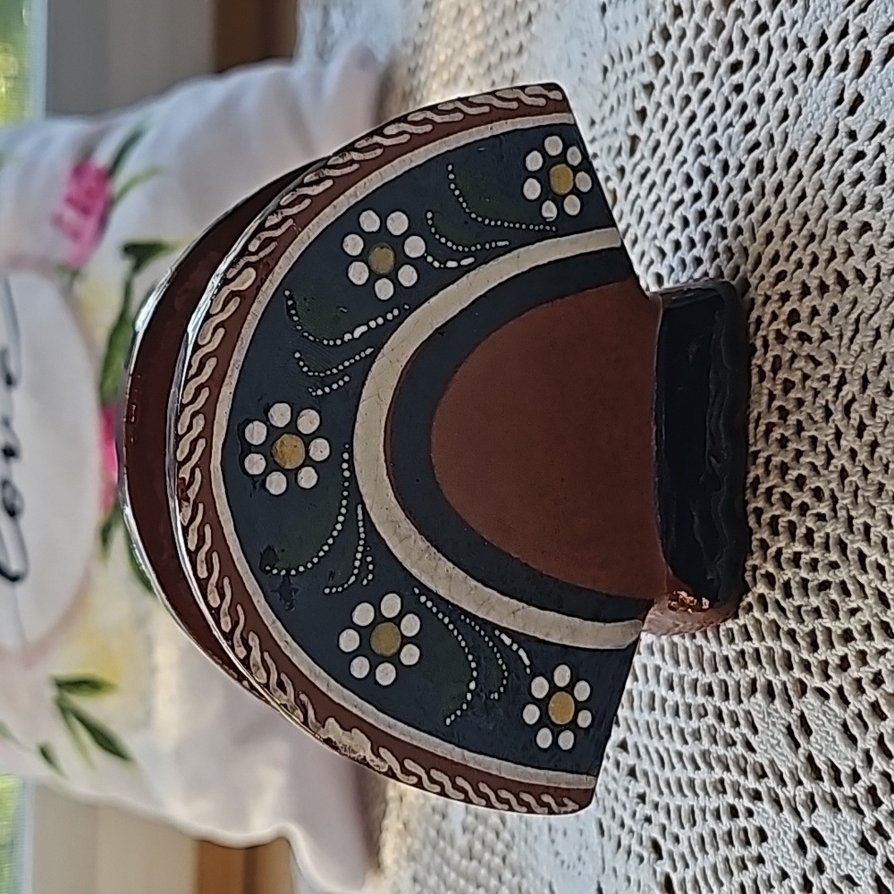 Vintage terracotta napkin, or letter holder